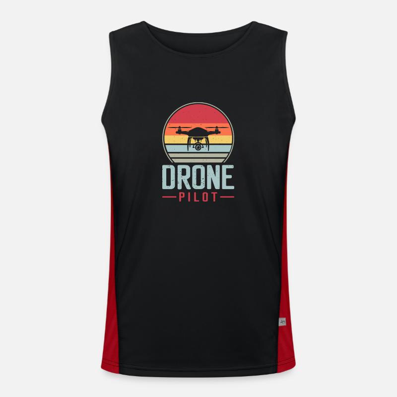 Drone Pilot Drone Pilot Drone Pilot Men's Functional Contrast Tank Top 