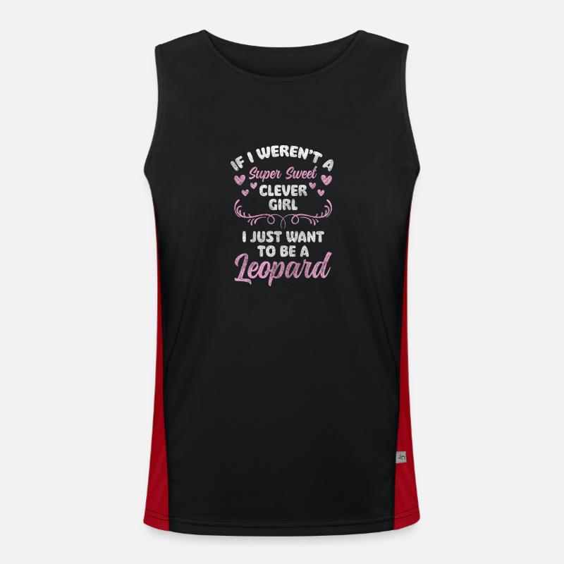Leopard Wilderness Cat Men's Functional Contrast Tank Top 