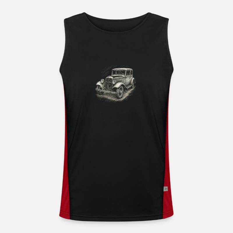 Oldtimer Funktionelles Kontrast-Tank Top für Männer 