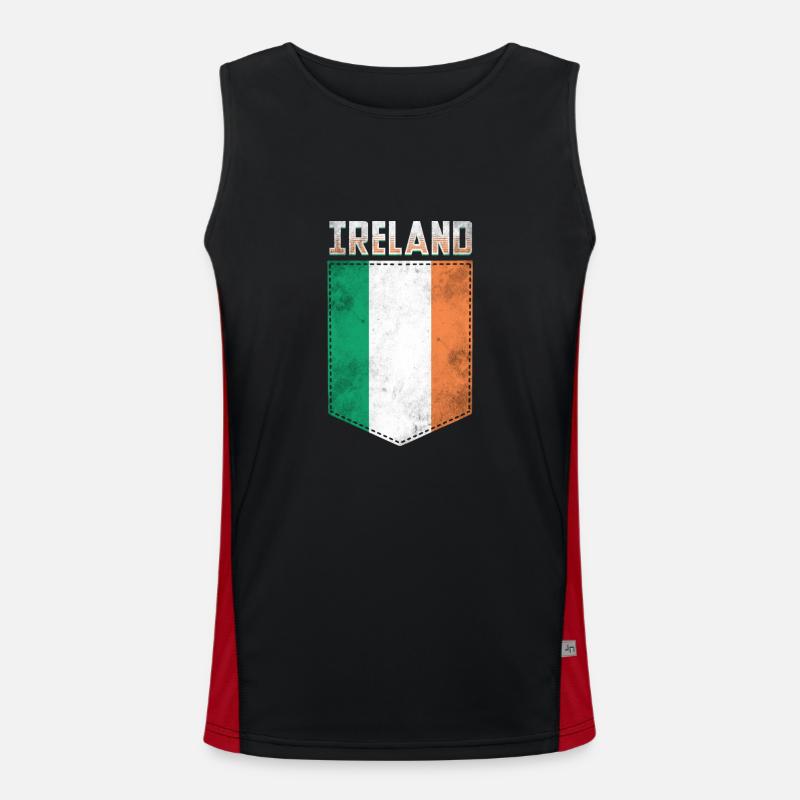 Irlande Drapeau Irlandais Débardeur respirant contrasté Homme 