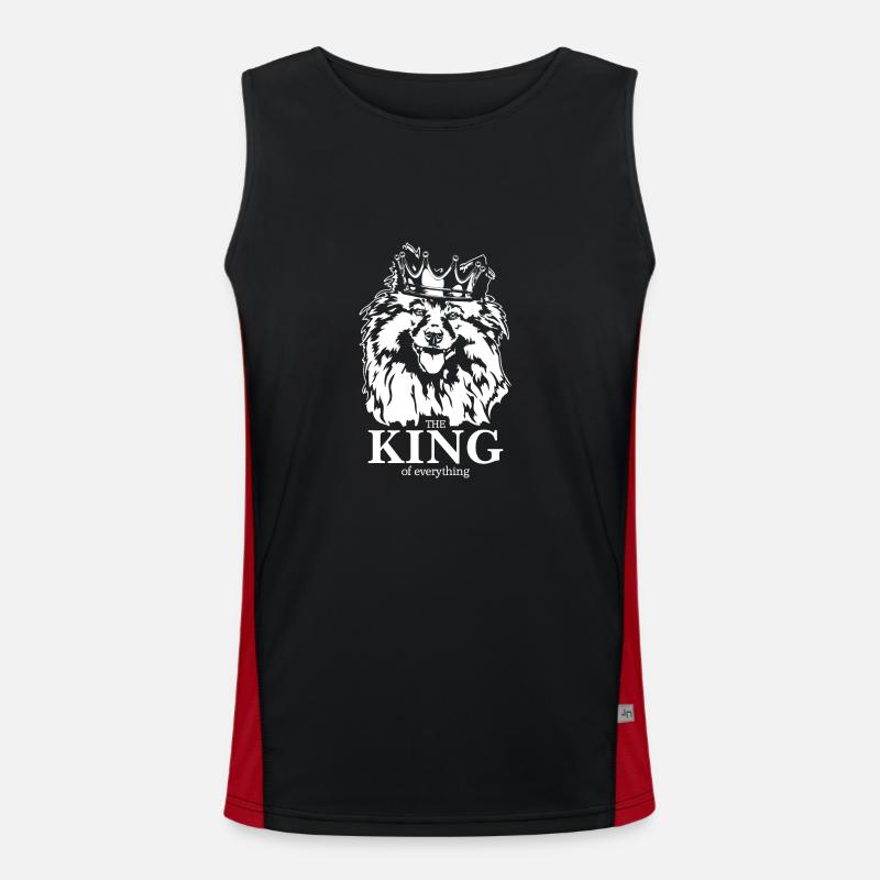 Wolfsspitz Keeshond Roi de tout Wilsigns Débardeur respirant contrasté Homme 