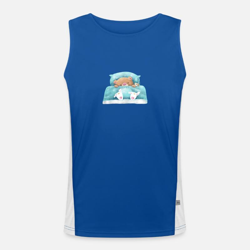 Teddy Bear est en train de dormir Débardeur respirant contrasté Homme 