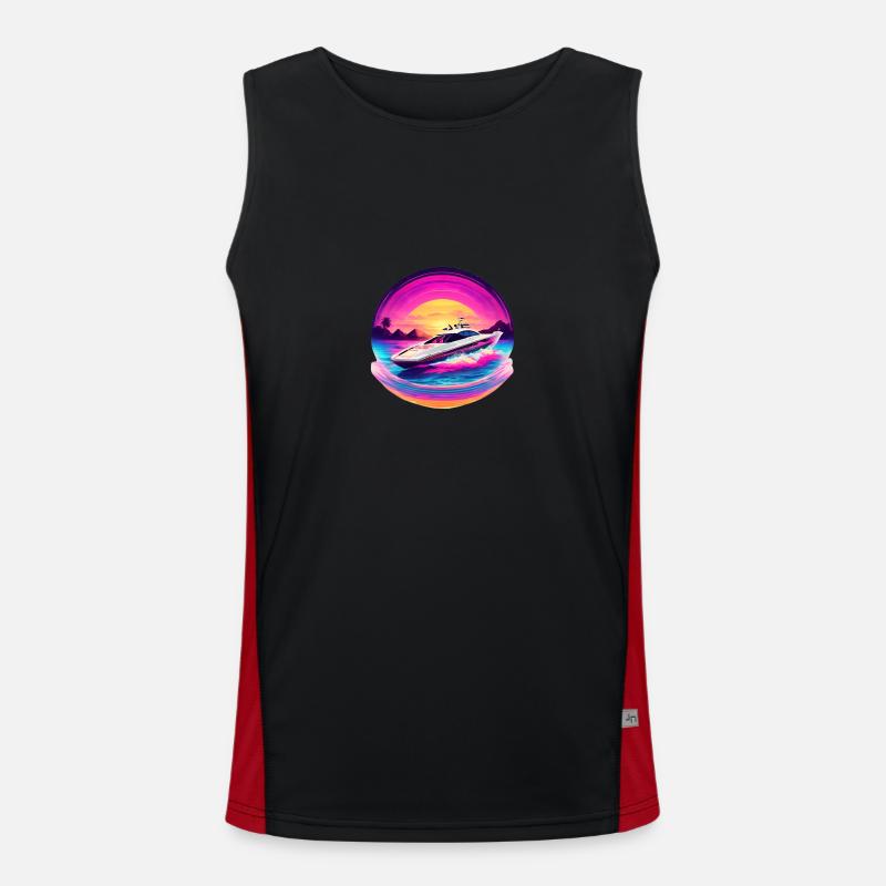 Wundervolles Boot Design Funktionelles Kontrast-Tank Top für Männer 