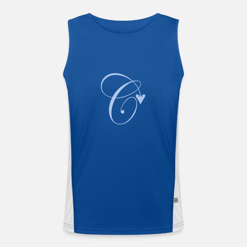 Monogram C Heart Vine Men's Functional Contrast Tank Top 