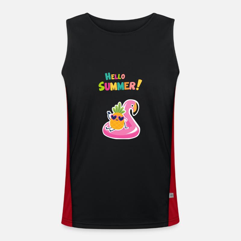 Hello Summer! Men's Functional Contrast Tank Top 