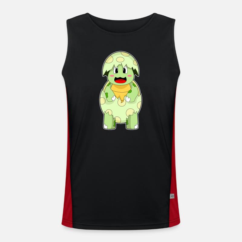 Turtle Eggshell - Men's Functional Contrast Tank Top - black/red