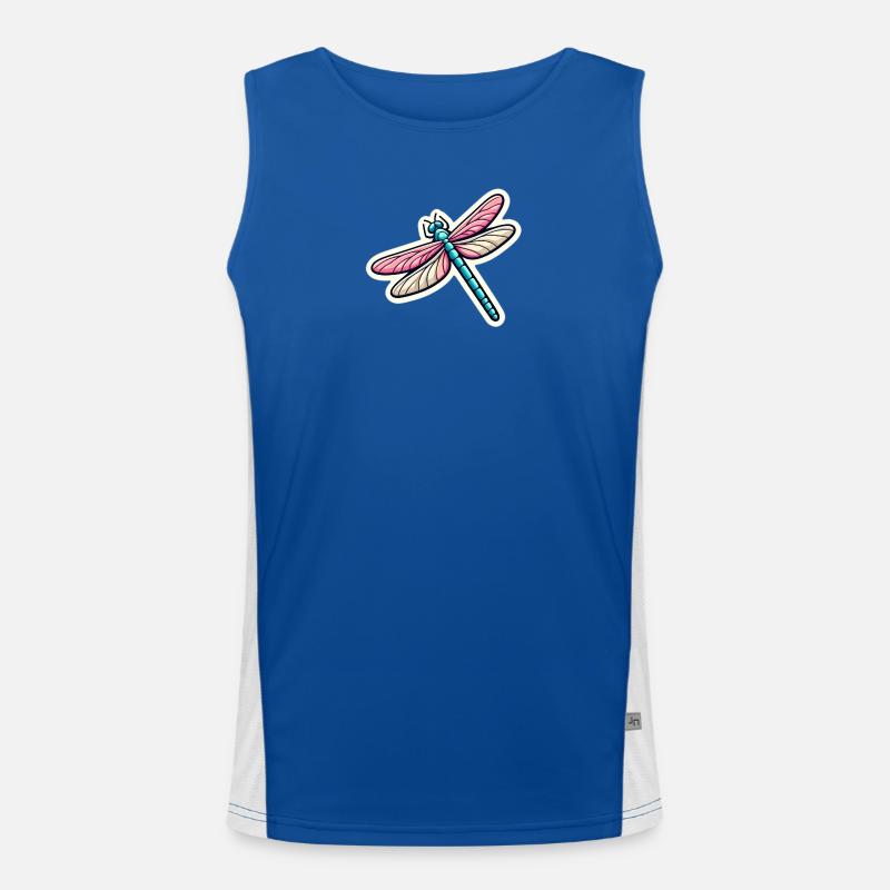 Libelle in Pastell Funktionelles Kontrast-Tank Top für Männer 