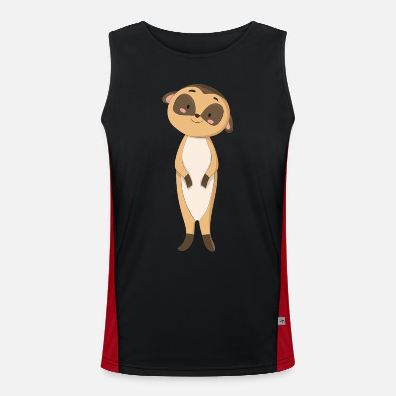 Erdmännchen Mangust Funktionelles Kontrast-Tank Top für Männer 