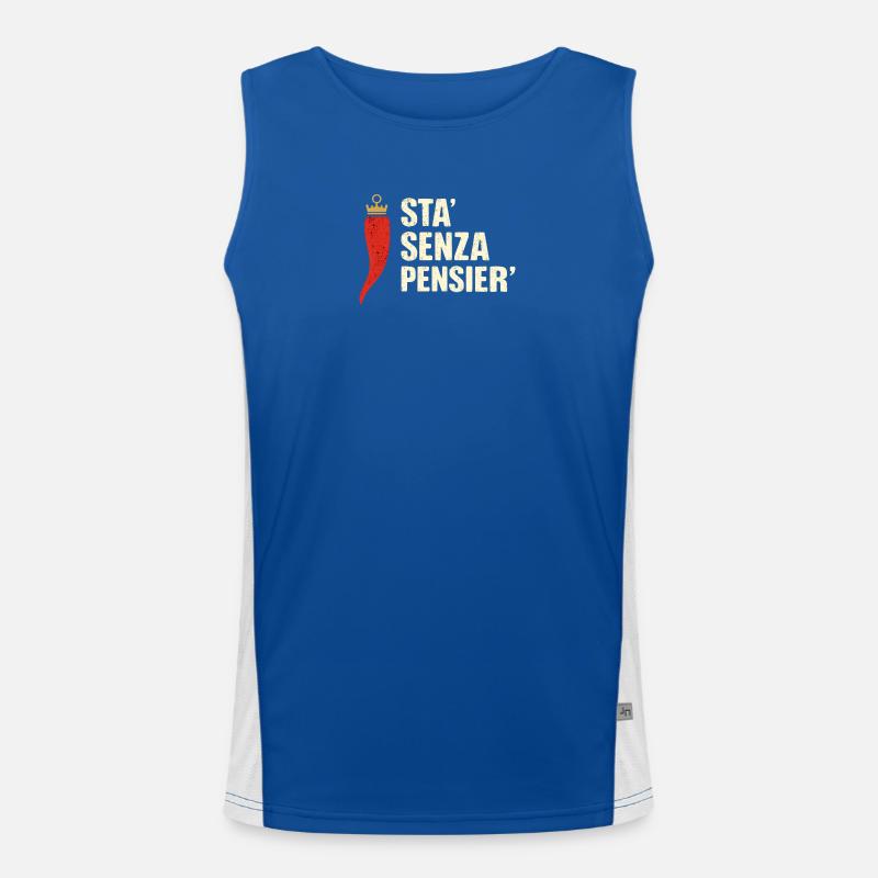 He is without a thought Men's Functional Contrast Tank Top 