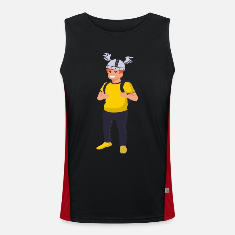 Wikinger Party oder W-LAN Verstärker Wifi Design Funktionelles Kontrast-Tank Top für Männer 