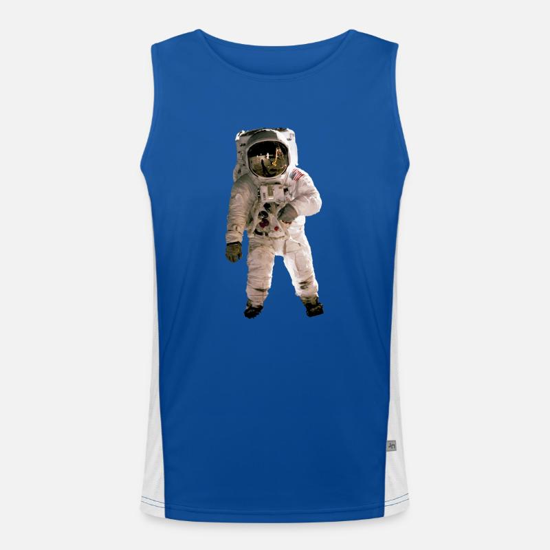 Astronaut Funktionelles Kontrast-Tank Top für Männer 