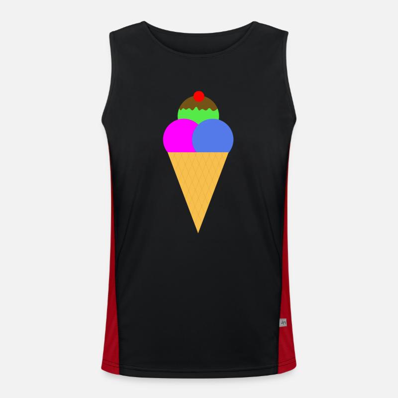 Eiscreme - Gelato Funktionelles Kontrast-Tank Top für Männer 