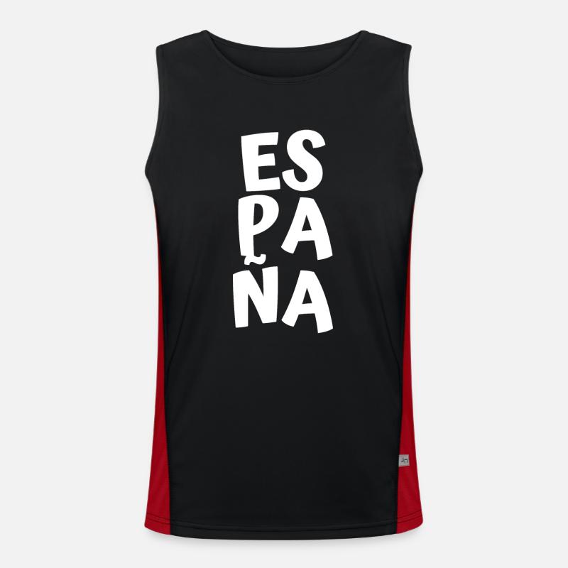Spanien Funktionelles Kontrast-Tank Top für Männer 