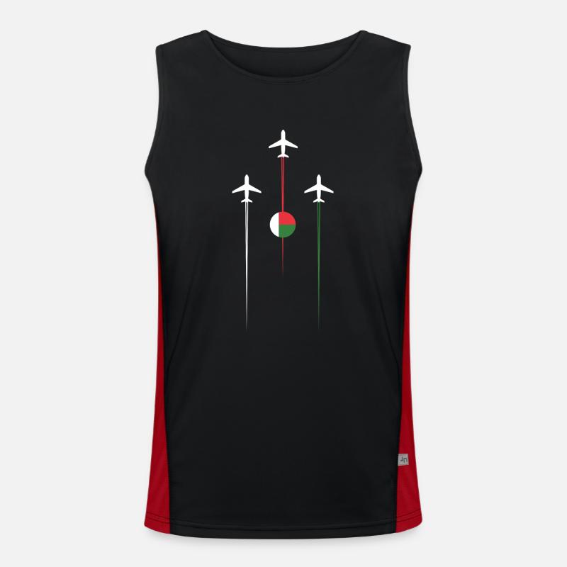Madagascar Airlines Men's Functional Contrast Tank Top 