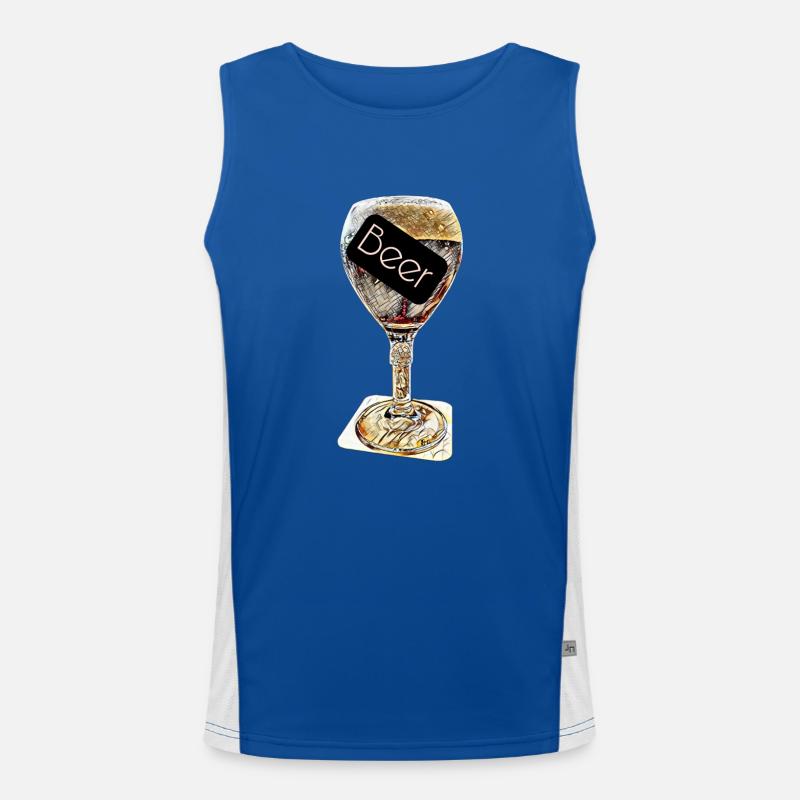 Bier geht immer Funktionelles Kontrast-Tank Top für Männer 