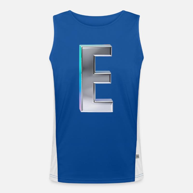 Chrome ,, E " Métallisé Débardeur respirant contrasté Homme 