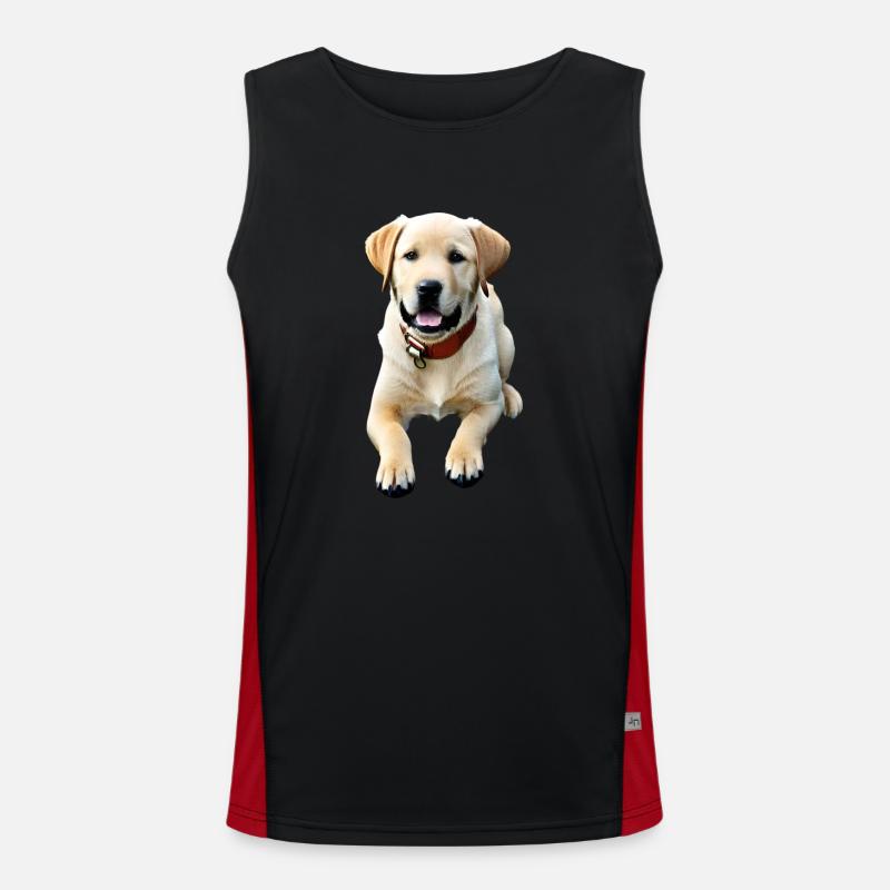 Labrador Retriever Funktionelles Kontrast-Tank Top für Männer 