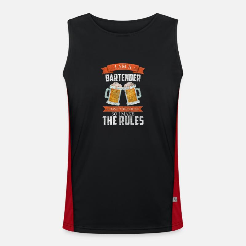 Bar Disko Whiskey Beruf Funktionelles Kontrast-Tank Top für Männer 