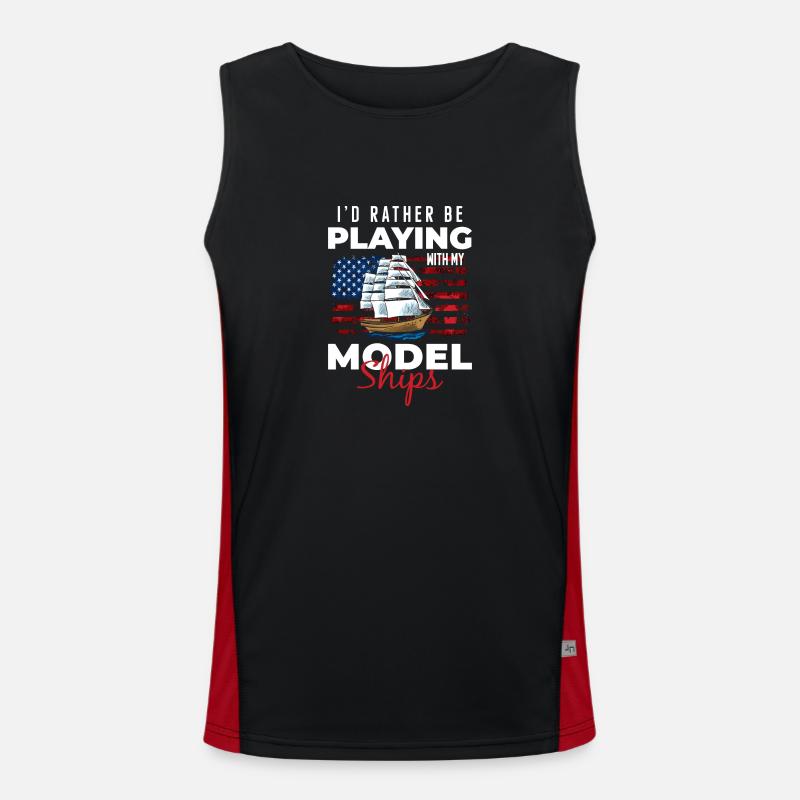 Schiff Miniatur Segelboot Rc Boot Funktionelles Kontrast-Tank Top für Männer 