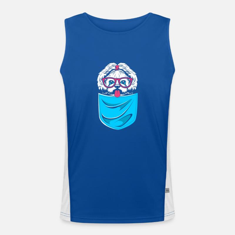 Shih Tzu Débardeur respirant contrasté Homme 