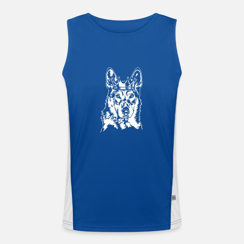 Tschechoslowakischer Wolfhund Krone Hunde Wilsigns Funktionelles Kontrast-Tank Top für Männer 