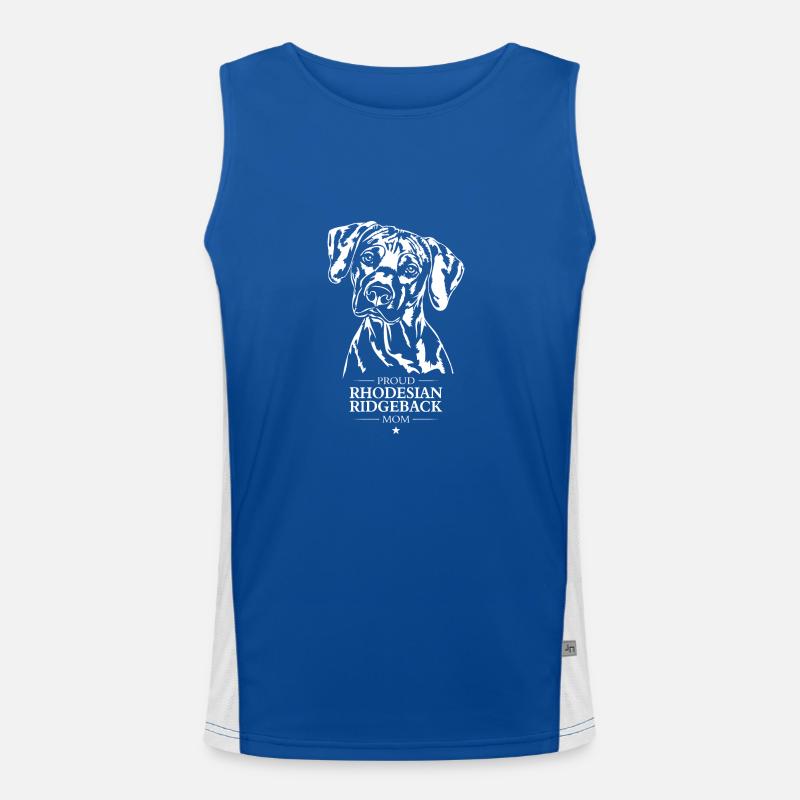 Rhodesian Ridgeback Mom Hunde Hund Wilsigns Funktionelles Kontrast-Tank Top für Männer 