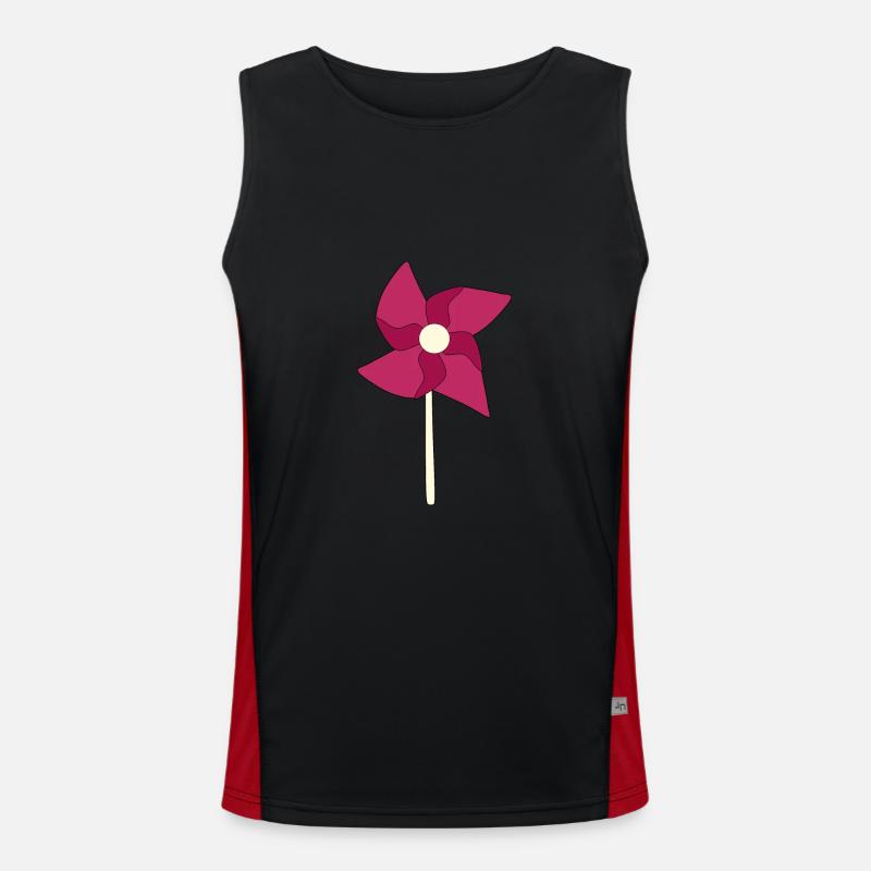 Wind turbine wind turbines Men's Functional Contrast Tank Top 