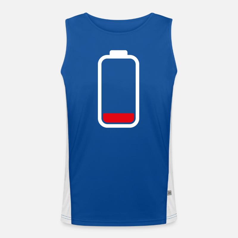 LOW BATTERY - White Funktionelles Kontrast-Tank Top für Männer