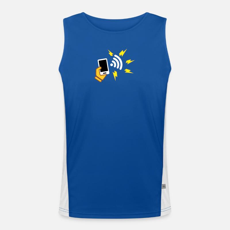 phone with aggressive appearance Men's Functional Contrast Tank Top 