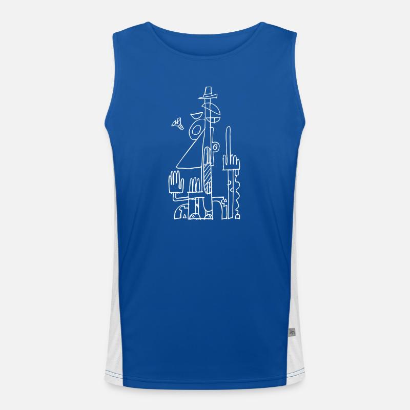 herr abstrakt Funktionelles Kontrast-Tank Top für Männer 