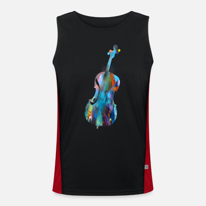 geige,cello,graffiti,malerei Funktionelles Kontrast-Tank Top für Männer 