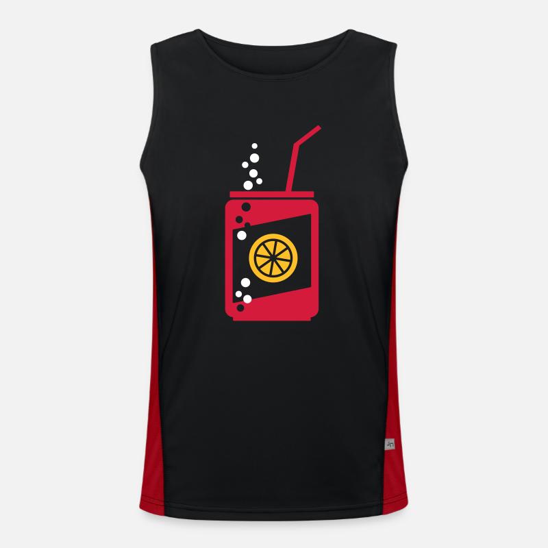 Limonade Dose Funktionelles Kontrast-Tank Top für Männer 