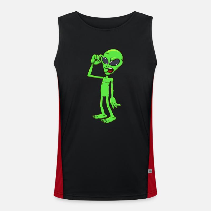 Confused Alien Men's Functional Contrast Tank Top 