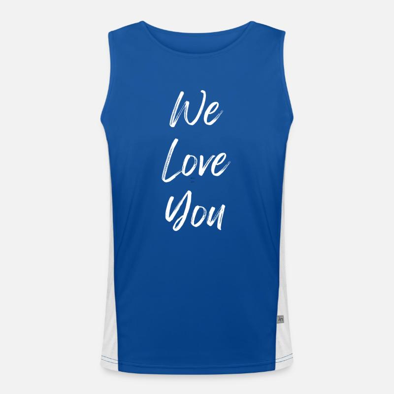 Wir lieben Dich Funktionelles Kontrast-Tank Top für Männer 