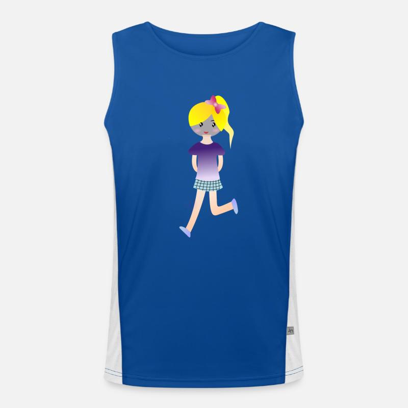 runner running laufen jogger jogging sprinter45 Funktionelles Kontrast-Tank Top für Männer 