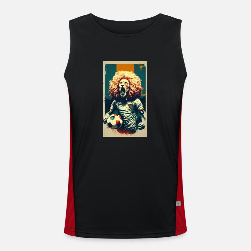 Löwe Funktionelles Kontrast-Tank Top für Männer 