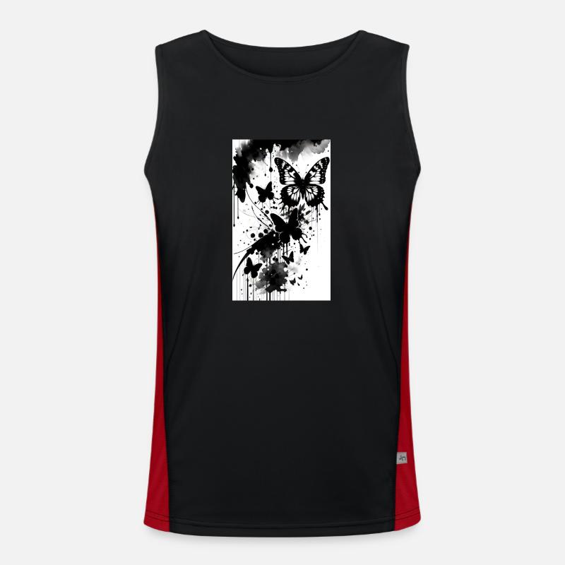 Adorable Butterfly Men's Functional Contrast Tank Top 