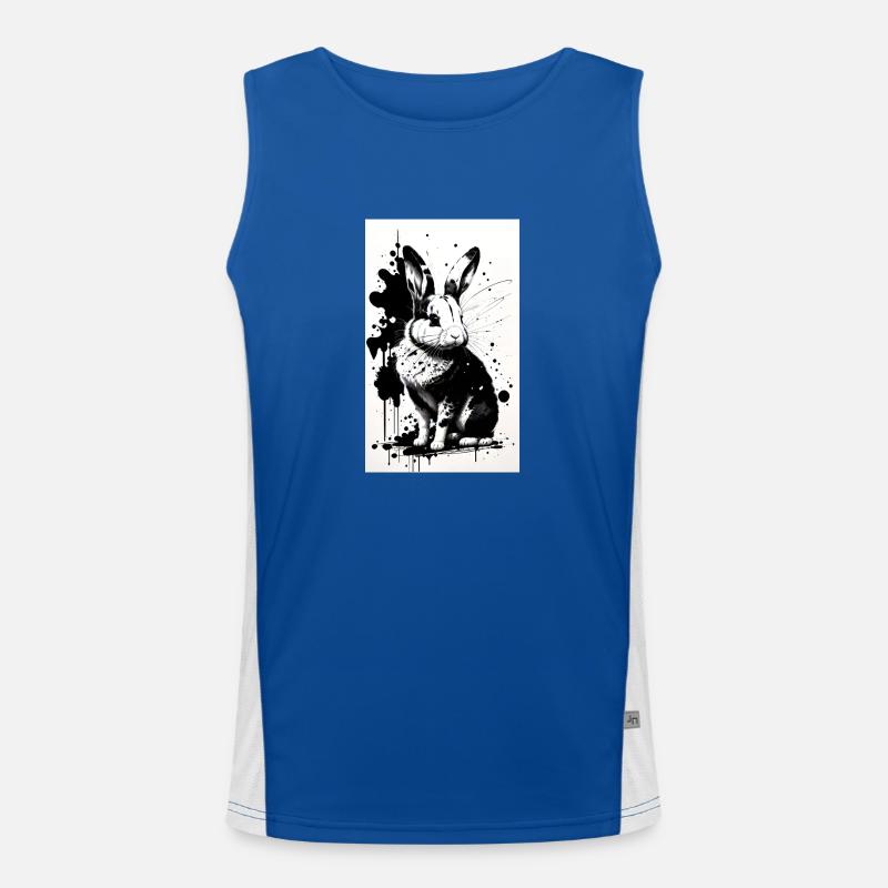 Cute bunny Men's Functional Contrast Tank Top 