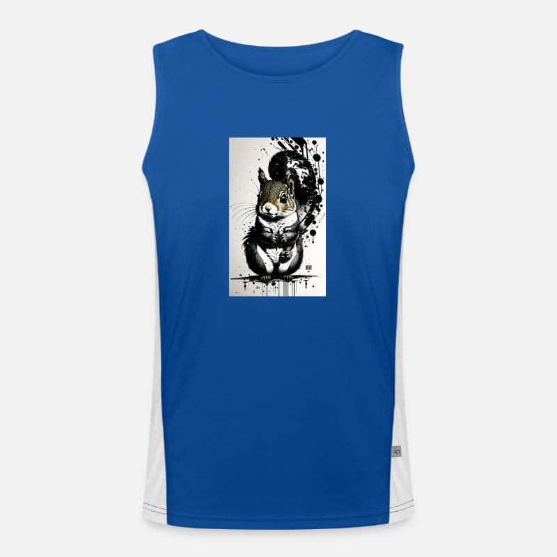 Niedliches Eichhörnchen Funktionelles Kontrast-Tank Top für Männer 