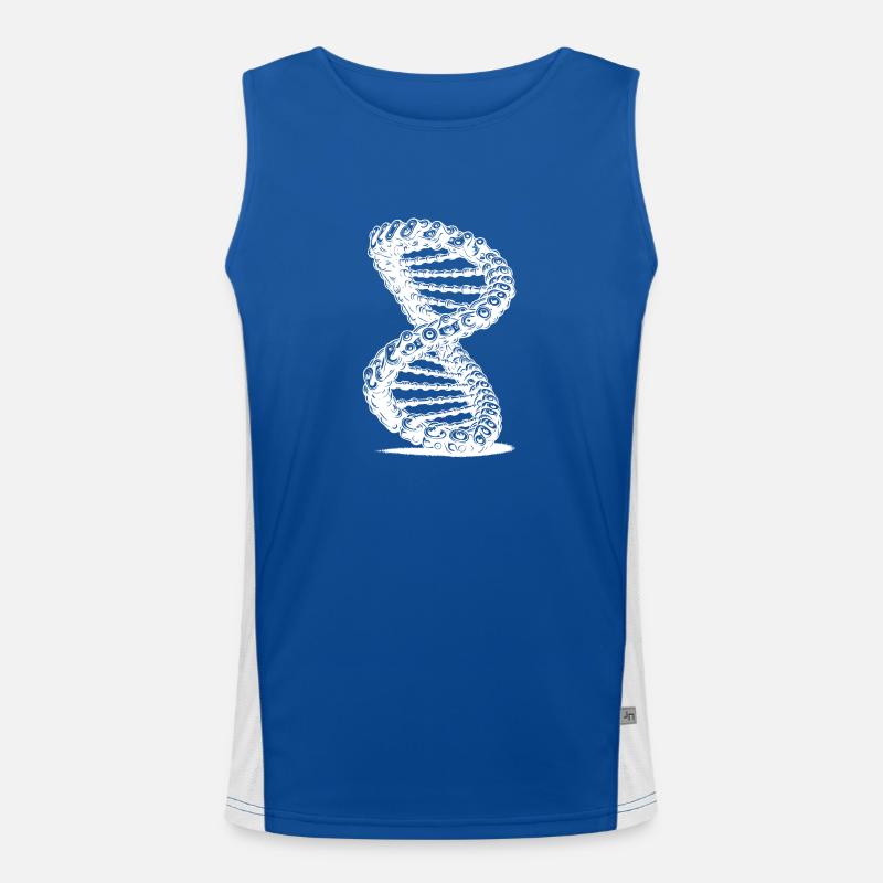 Möbius Loop Curved Chains DNA Men's Functional Contrast Tank Top 