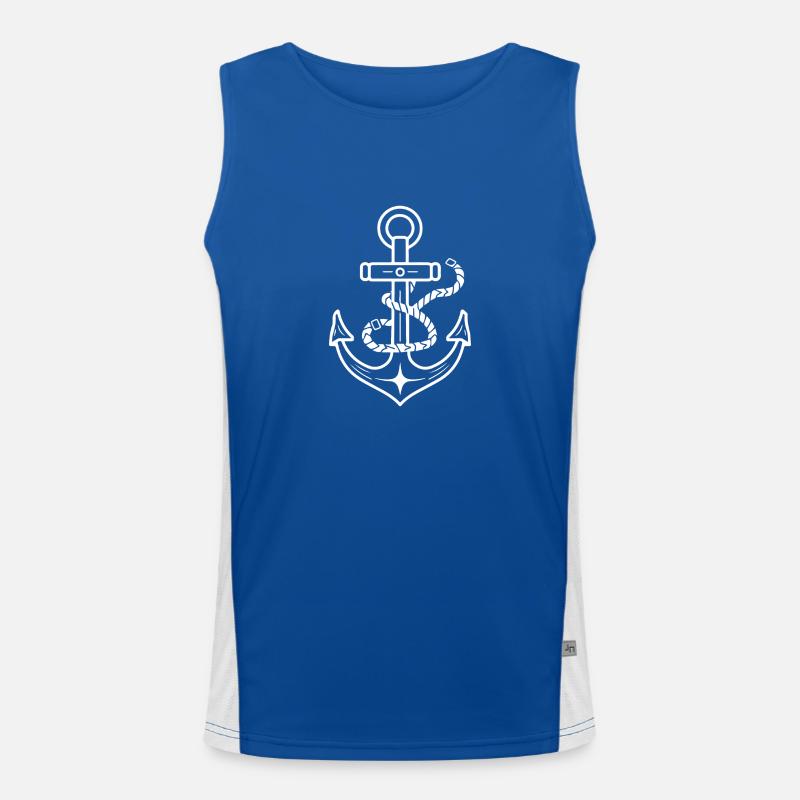 Anker Boot Schiff Nautik Funktionelles Kontrast-Tank Top für Männer 