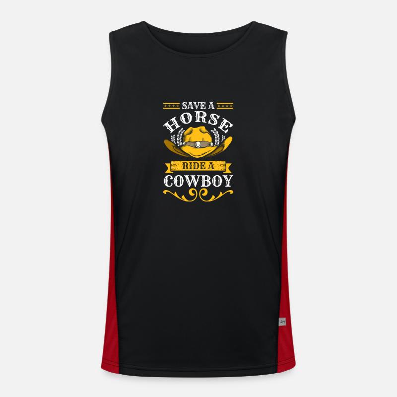Rodeo Sheriff America Westerpferd Men's Functional Contrast Tank Top 