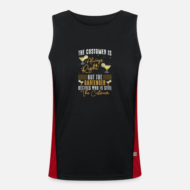 Bartender Bar Mix Men's Functional Contrast Tank Top 