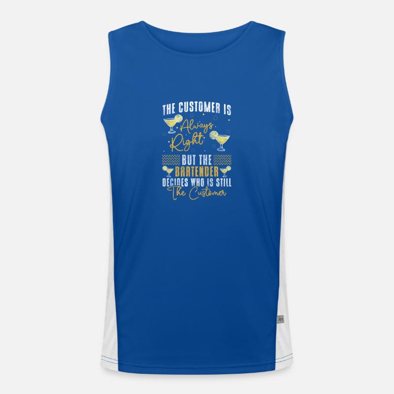 Bartender Bar Mix Men's Functional Contrast Tank Top 