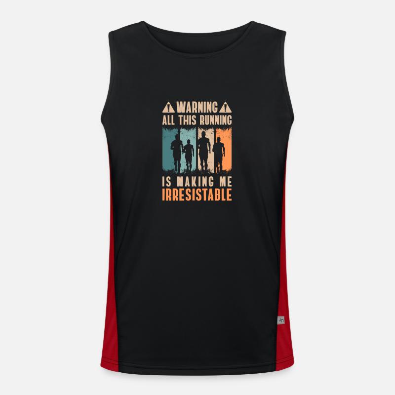 Marathon runner triathlon triathlete Men's Functional Contrast Tank Top 