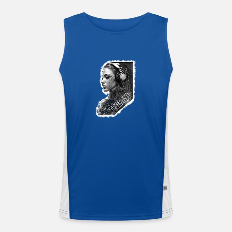 Music Electro Rays Men's Functional Contrast Tank Top 