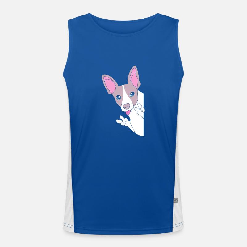 Rat Terrier Funktionelles Kontrast-Tank Top für Männer 