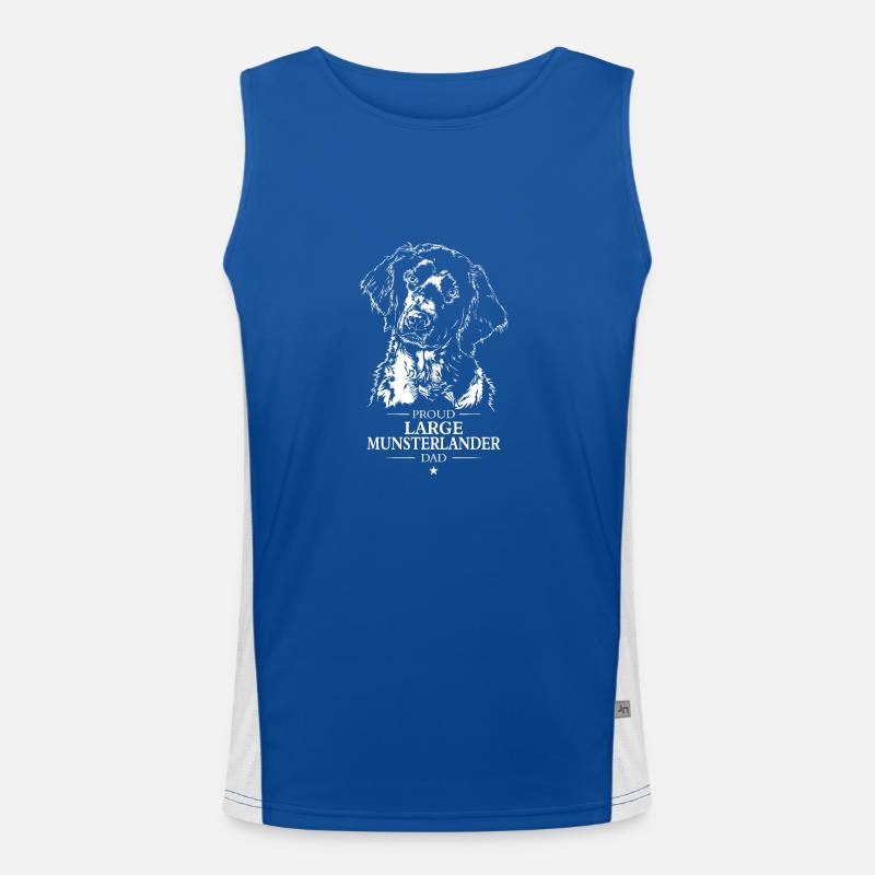 Large Munsterlander Dad Hunde Hund Wilsigns Funktionelles Kontrast-Tank Top für Männer 