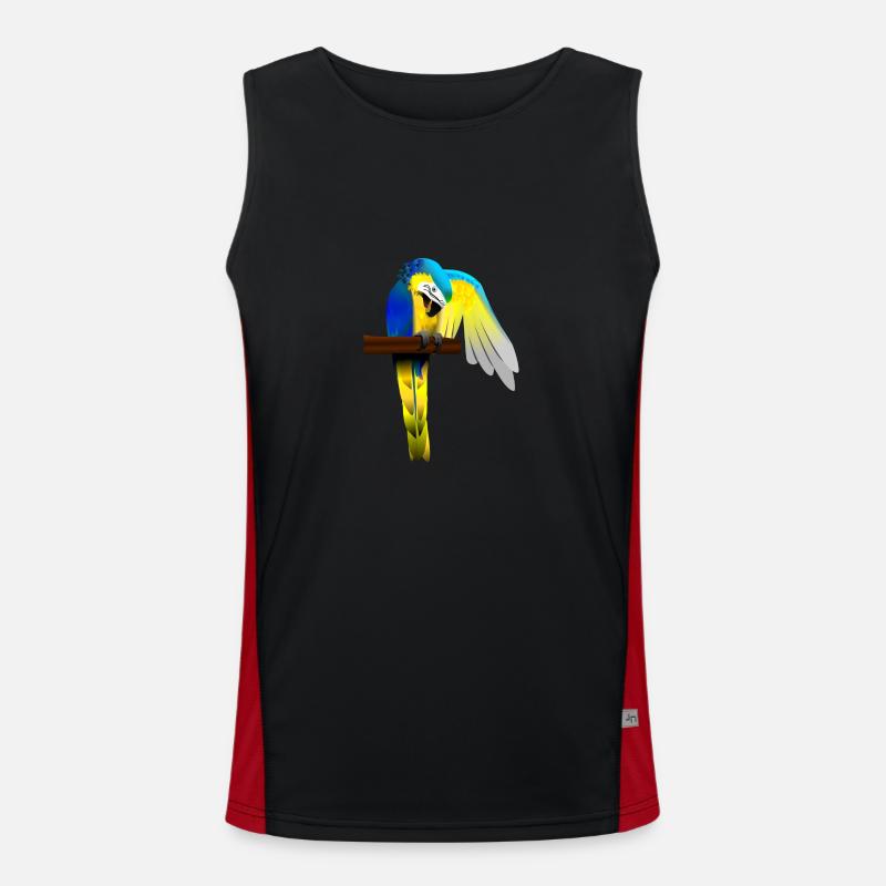 Papagei Funktionelles Kontrast-Tank Top für Männer 