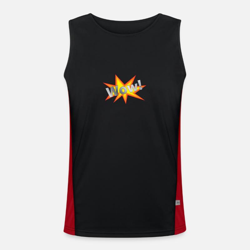 WOW FX effect - gift idea Men's Functional Contrast Tank Top 